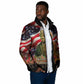 Harriet Tubman Padded Jacket American Flag Background Underground Railroad Quote Powerful Civil Rights - African Pride