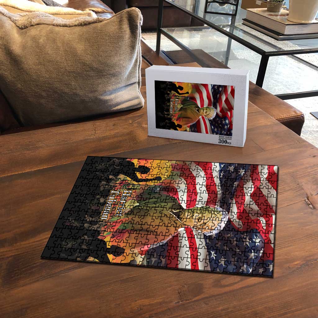 Harriet Tubman Puzzle American Flag Background Underground Railroad Quote Powerful Civil Rights - African Pride