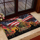 Harriet Tubman Rubber Doormat American Flag Background Underground Railroad Quote Powerful Civil Rights - African Pride
