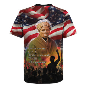Harriet Tubman Rugby Jersey American Flag Background Underground Railroad Quote Powerful Civil Rights TS04