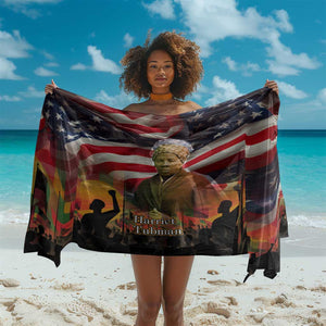 Harriet Tubman Sarong American Flag Background Underground Railroad Quote Powerful Civil Rights - African Pride