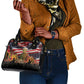 Harriet Tubman Shoulder Handbag American Flag Background Underground Railroad Quote Powerful Civil Rights - African Pride