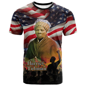 Harriet Tubman T shirt American Flag Background Underground Railroad Quote Powerful Civil Rights TS04