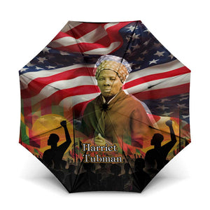 Harriet Tubman Umbrella American Flag Background Underground Railroad Quote Powerful Civil Rights - African Pride