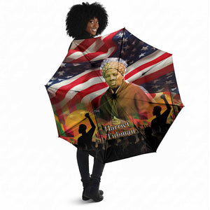 Harriet Tubman Umbrella American Flag Background Underground Railroad Quote Powerful Civil Rights - African Pride