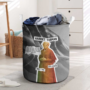 Harriet Tubman Laundry Basket American Flag Background Civil Rights Quote Keep Going Tribute Design - African Pride