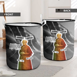 Harriet Tubman Laundry Basket American Flag Background Civil Rights Quote Keep Going Tribute Design - African Pride