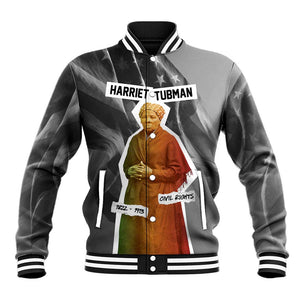 Harriet Tubman Baseball Jacket American Flag Background Civil Rights Quote Keep Going Tribute Design - African Pride
