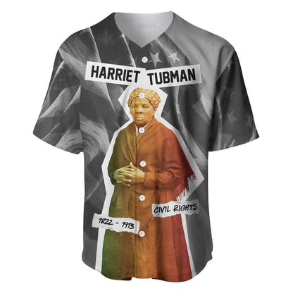 Harriet Tubman Baseball Jersey American Flag Background Civil Rights Quote Keep Going Tribute Design TS04