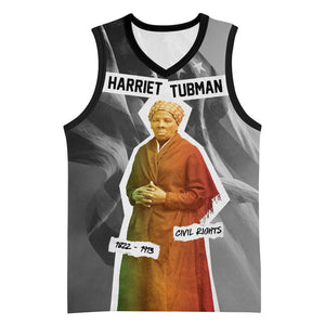 Harriet Tubman Basketball Jersey American Flag Background Civil Rights Quote Keep Going Tribute Design - African Pride