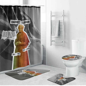 Harriet Tubman Bathroom Set American Flag Background Civil Rights Quote Keep Going Tribute Design - African Pride
