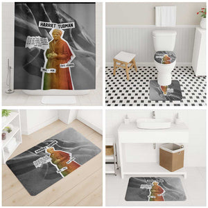 Harriet Tubman Bathroom Set American Flag Background Civil Rights Quote Keep Going Tribute Design - African Pride