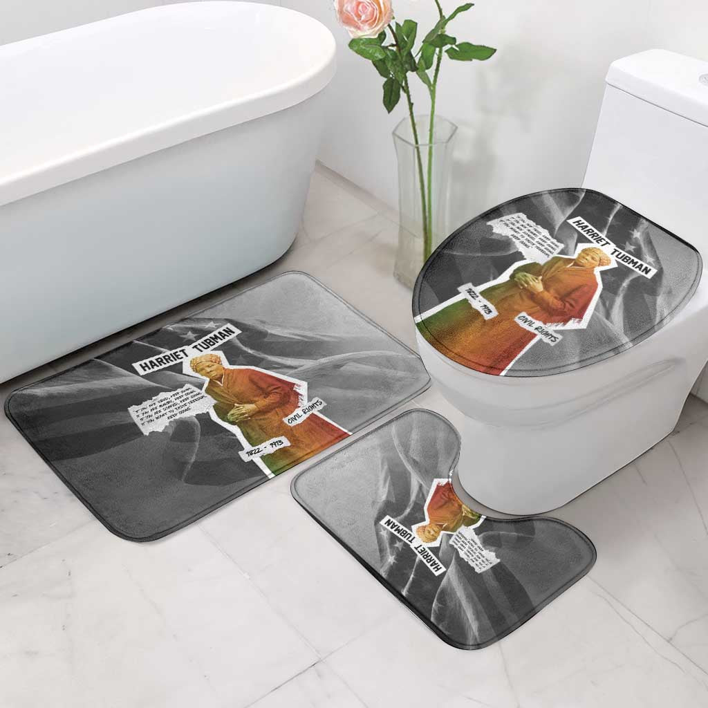 Harriet Tubman Bathroom Set American Flag Background Civil Rights Quote Keep Going Tribute Design - African Pride