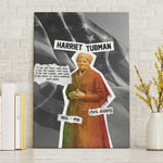 Harriet Tubman Canvas Wall Art American Flag Background Civil Rights Quote Keep Going Tribute Design - African Pride