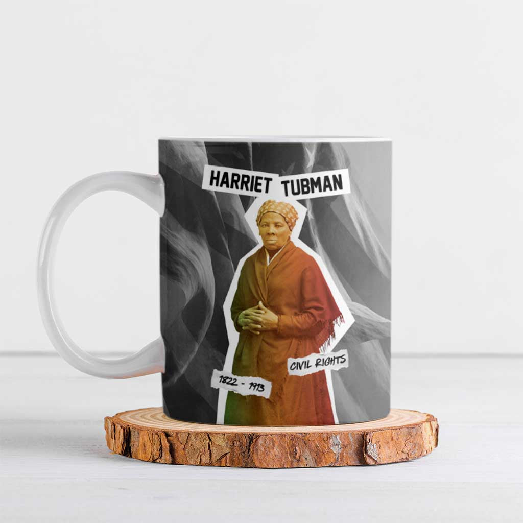 Harriet Tubman Ceramic Mug American Flag Background Civil Rights Quote Keep Going Tribute Design - African Pride