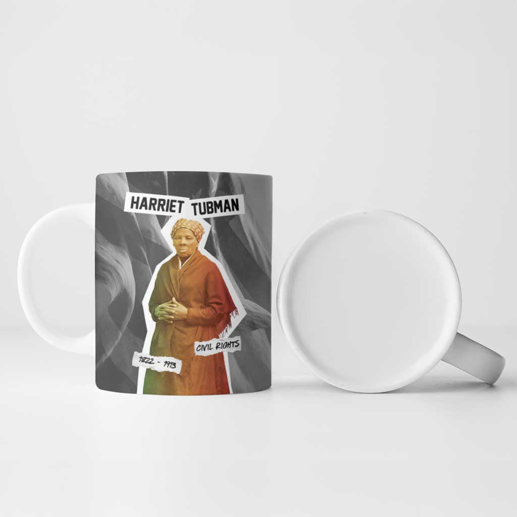 Harriet Tubman Ceramic Mug American Flag Background Civil Rights Quote Keep Going Tribute Design - African Pride