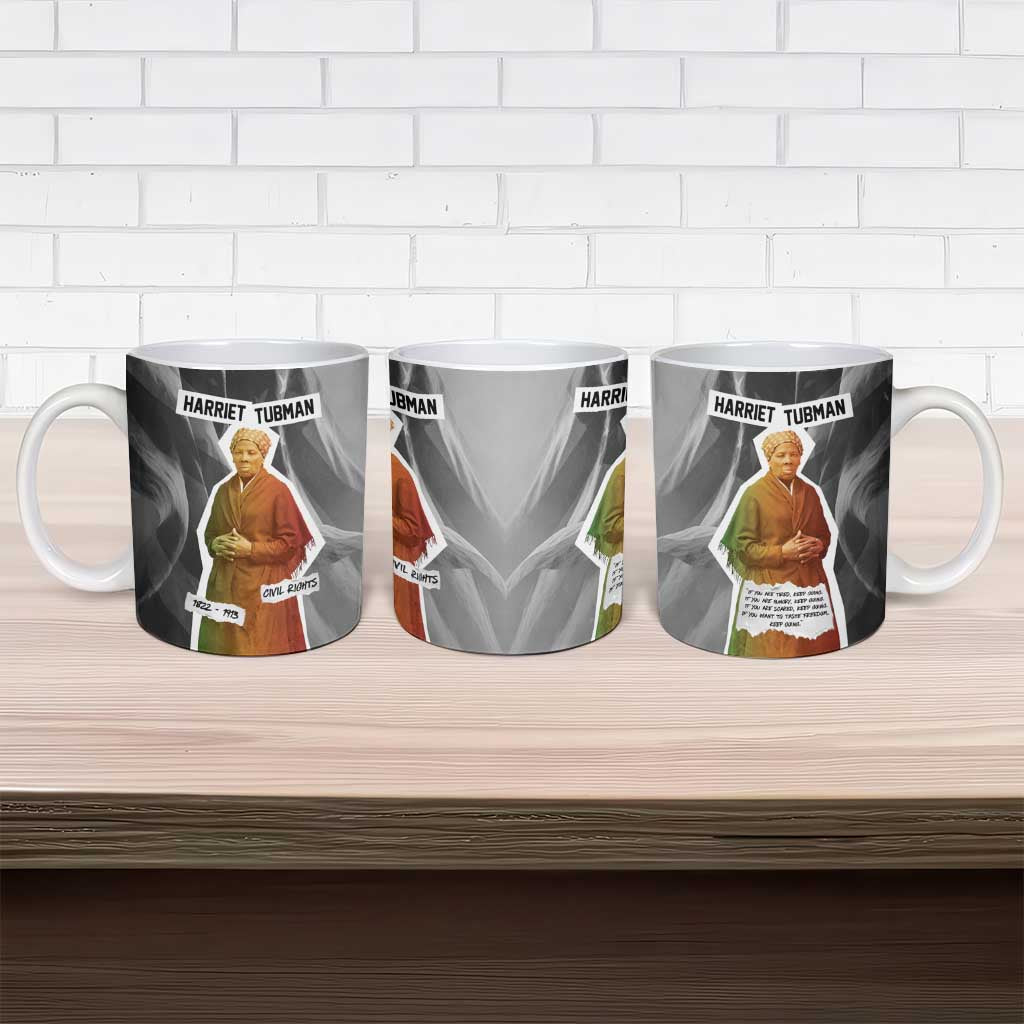 Harriet Tubman Ceramic Mug American Flag Background Civil Rights Quote Keep Going Tribute Design - African Pride
