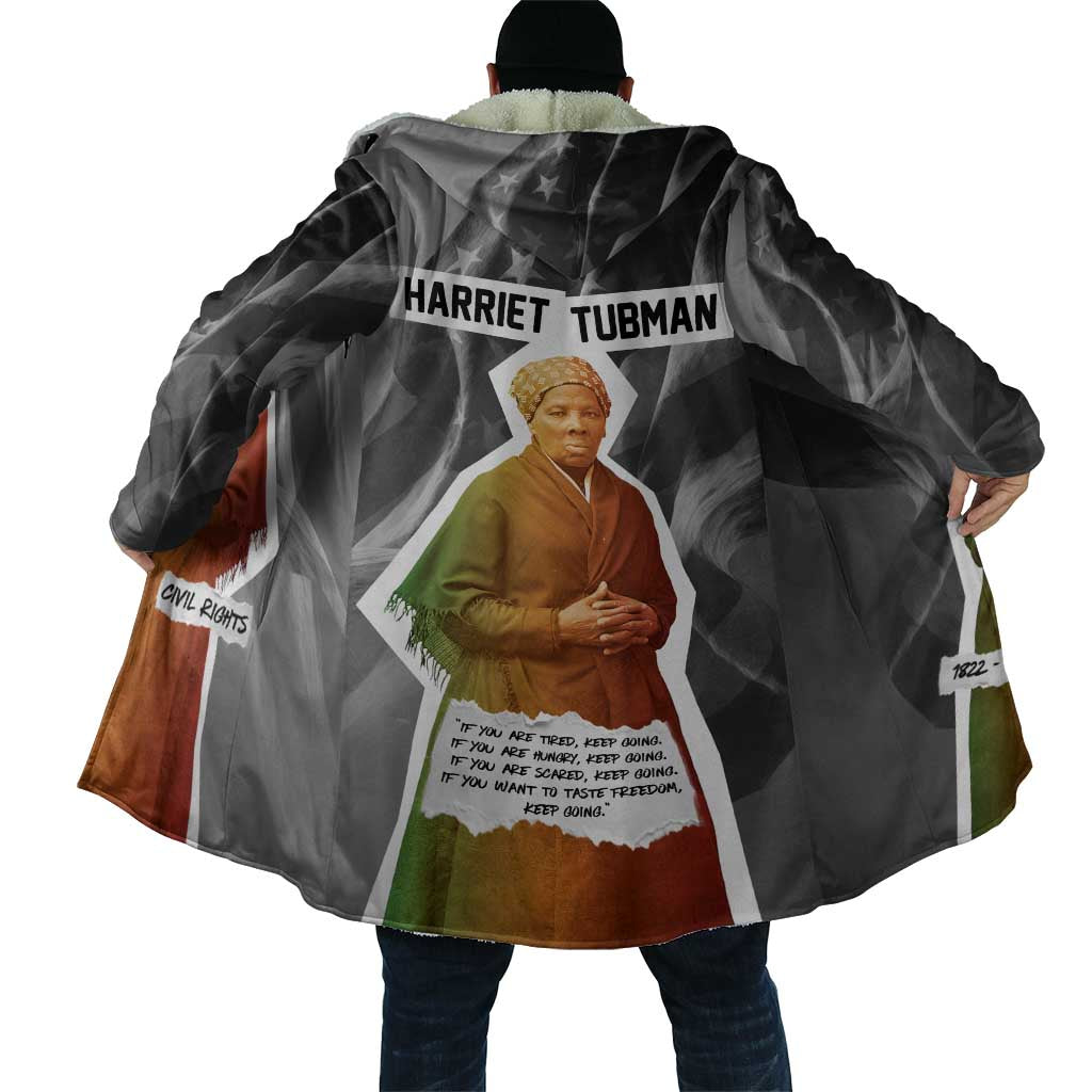 Harriet Tubman Cloak American Flag Background Civil Rights Quote Keep Going Tribute Design - African Pride