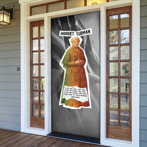 Harriet Tubman Door Cover American Flag Background Civil Rights Quote Keep Going Tribute Design - African Pride