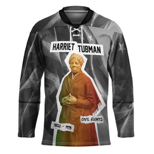 Harriet Tubman Hockey Jersey American Flag Background Civil Rights Quote Keep Going Tribute Design - African Pride