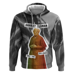 Harriet Tubman Hoodie American Flag Background Civil Rights Quote Keep Going Tribute Design - African Pride