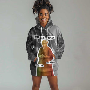 Harriet Tubman Hoodie Dress American Flag Background Civil Rights Quote Keep Going Tribute Design - African Pride