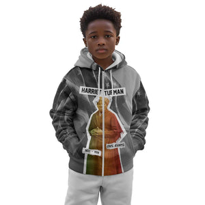 Harriet Tubman Kid Hoodie American Flag Background Civil Rights Quote Keep Going Tribute Design - African Pride