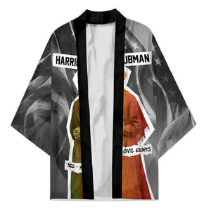 Harriet Tubman Kimono American Flag Background Civil Rights Quote Keep Going Tribute Design - African Pride
