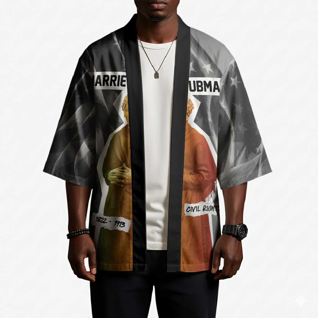 Harriet Tubman Kimono American Flag Background Civil Rights Quote Keep Going Tribute Design - African Pride