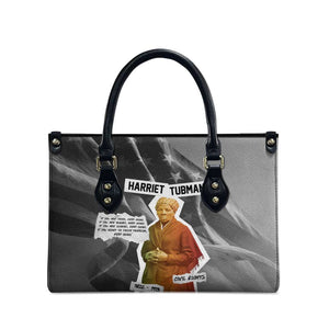 Harriet Tubman Leather Bag American Flag Background Civil Rights Quote Keep Going Tribute Design - African Pride