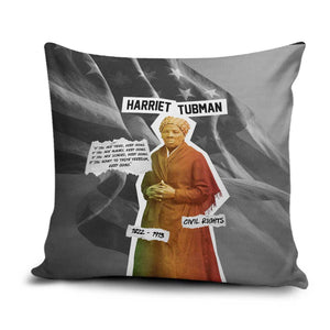 Harriet Tubman Pillow Cover American Flag Background Civil Rights Quote Keep Going Tribute Design - African Pride