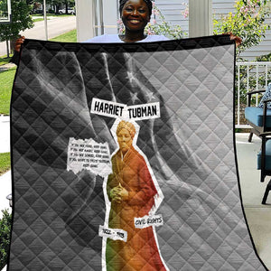 Harriet Tubman Quilt American Flag Background Civil Rights Quote Keep Going Tribute Design - African Pride