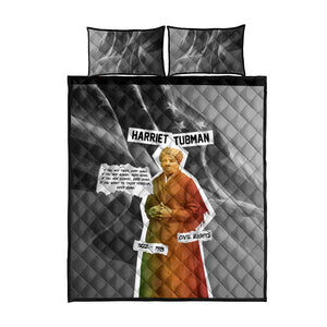 Harriet Tubman Quilt Bed Set American Flag Background Civil Rights Quote Keep Going Tribute Design - African Pride