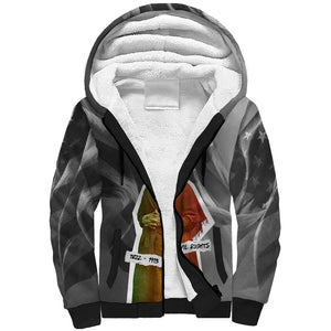 Harriet Tubman Sherpa Hoodie American Flag Background Civil Rights Quote Keep Going Tribute Design - African Pride