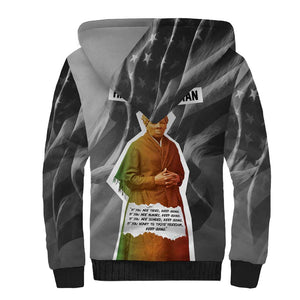 Harriet Tubman Sherpa Hoodie American Flag Background Civil Rights Quote Keep Going Tribute Design - African Pride