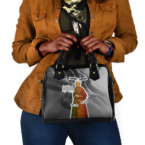 Harriet Tubman Shoulder Handbag American Flag Background Civil Rights Quote Keep Going Tribute Design - African Pride