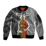 Harriet Tubman Sleeve Zip Bomber Jacket American Flag Background Civil Rights Quote Keep Going Tribute Design - African Pride
