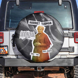 Harriet Tubman Spare Tire Cover American Flag Background Civil Rights Quote Keep Going Tribute Design - African Pride
