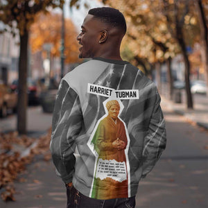 Harriet Tubman Sweatshirt American Flag Background Civil Rights Quote Keep Going Tribute Design - African Pride