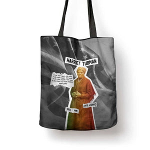 Harriet Tubman Tote Bag American Flag Background Civil Rights Quote Keep Going Tribute Design - African Pride