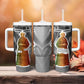 Harriet Tubman Tumbler With Handle American Flag Background Civil Rights Quote Keep Going Tribute Design - African Pride