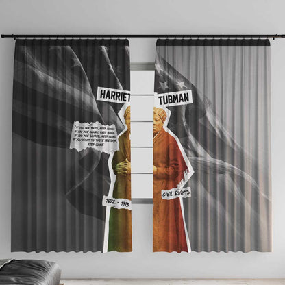 Harriet Tubman Window Curtain American Flag Background Civil Rights Quote Keep Going Tribute Design - African Pride