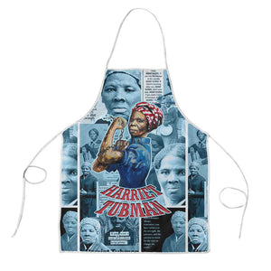 Harriet Tubman Apron Newspaper Collage Design We Out Quote Strong Woman Tribute Underground Railroad Legacy - African Pride