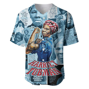 Harriet Tubman Baseball Jersey Newspaper Collage Design We Out Quote Strong Woman Tribute Underground Railroad Legacy TS04