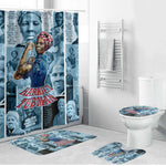 Harriet Tubman Bathroom Set Newspaper Collage Design We Out Quote Strong Woman Tribute Underground Railroad Legacy - African Pride