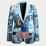 Harriet Tubman Blazer Newspaper Collage Design We Out Quote Strong Woman Tribute Underground Railroad Legacy - African Pride
