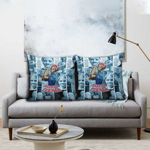Harriet Tubman Pillow Cover Newspaper Collage Design We Out Quote Strong Woman Tribute Underground Railroad Legacy - African Pride