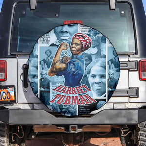 Harriet Tubman Spare Tire Cover Newspaper Collage Design We Out Quote Strong Woman Tribute Underground Railroad Legacy - African Pride