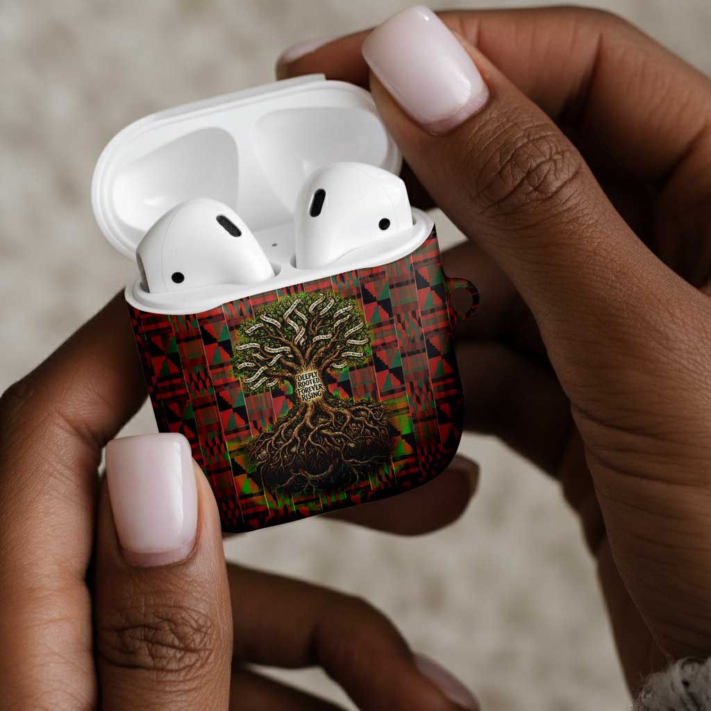 Black Heritage Tree AirPods Case African Root Black History Kente Pattern