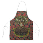 Black Heritage Tree Apron African Root Black History Kente Pattern